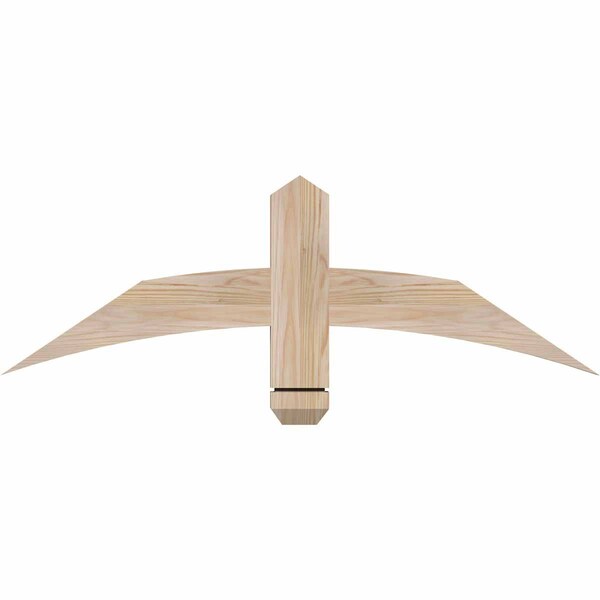 Ekena Millwork Bellingham Smooth Timber Gable Bracket, Douglas Fir, 36"W x 12"H x 1 1/2"D x 3 1/2"F, 8/12 Pitch GBW036X12X0204BEL00SDF - main
